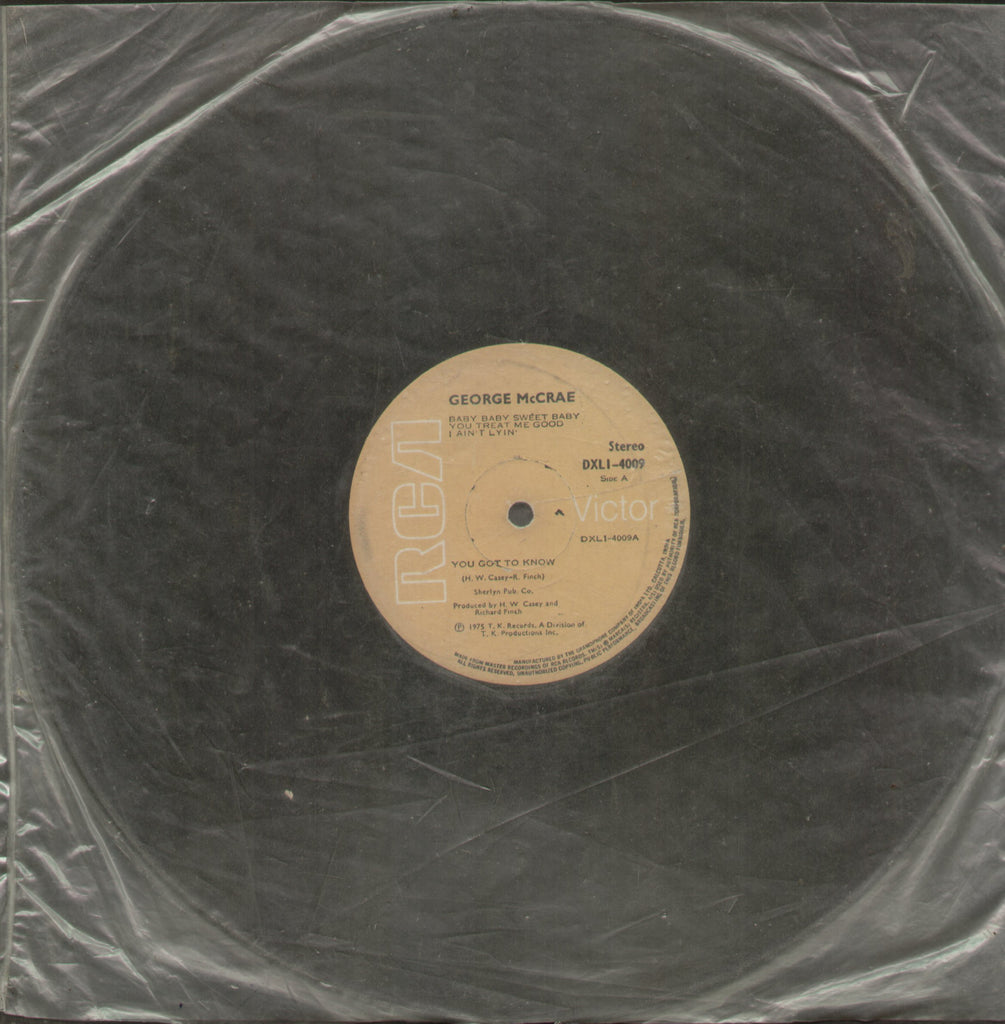 George McCrae - English Bollywood Vinyl LP - No Sleeve