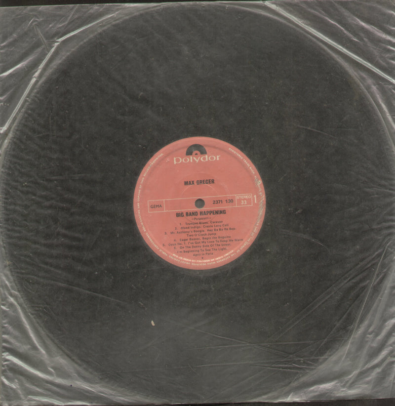No Sleeve by Max Greger Big Band Happening — LP vinyl record cover