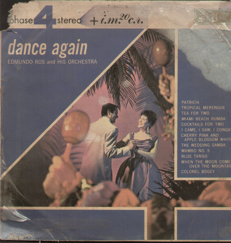 Dance Again Edmundo Ros and His Orchestra — LP vinyl record cover