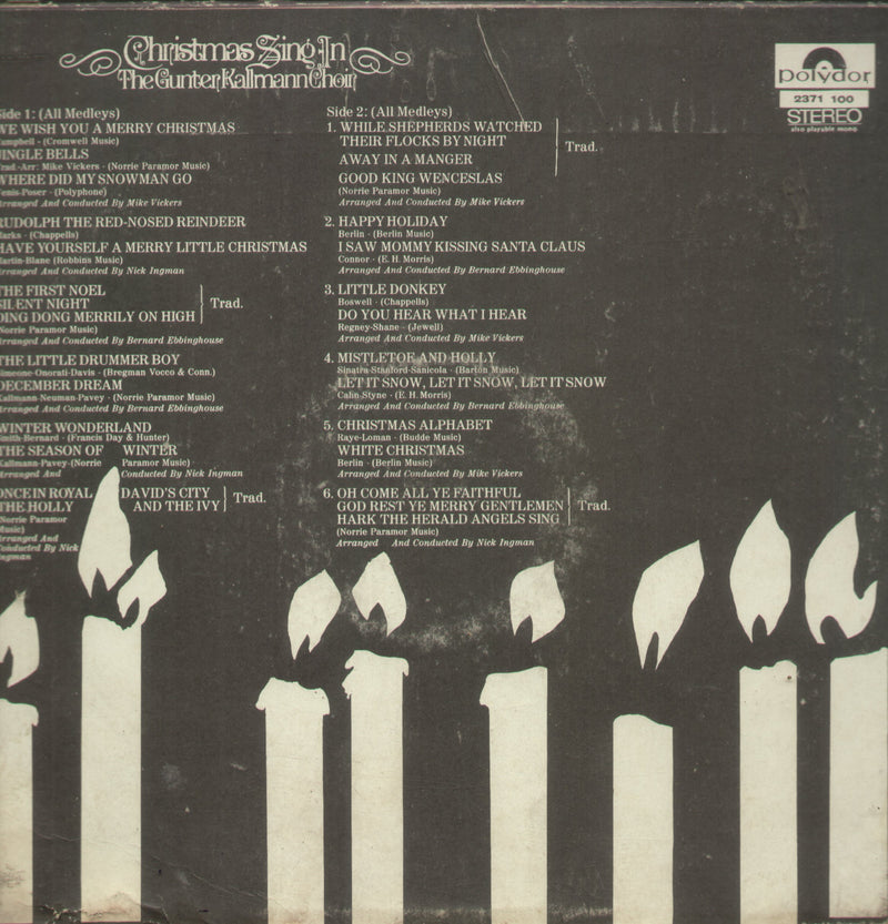 Christmas Sing In The Gunter Kallmann Choir — LP vinyl record cover
