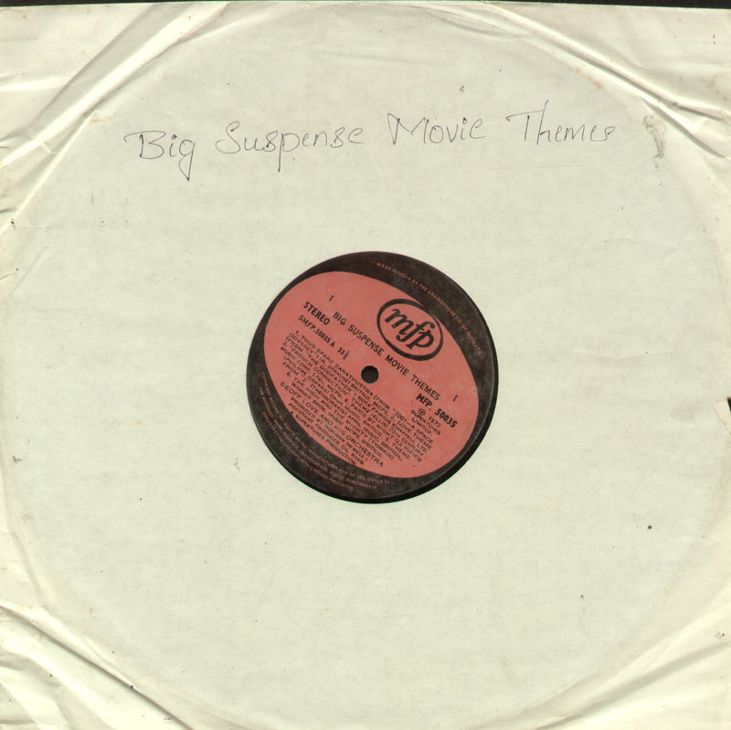 No Sleeve by Big Suspense Movie Themes — compilation LP vinyl record cover