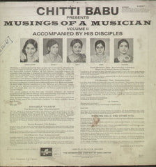 Chittibabu Musings of a Musician - Instrumental Bollywood Vinyl LP