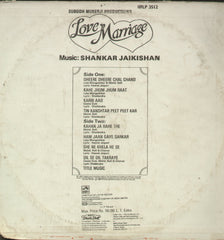 Love Marriage - Hindi Bollywood Vinyl LP