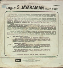 Lalgudi G. Jayaraman Violin Solo - Classical Bollywood Vinyl LP