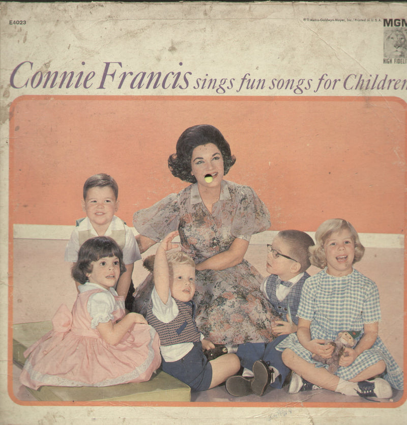 Connie Francis Sings Fun Songs For Children — LP vinyl record cover