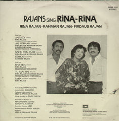 Rajans Sing Rina Rina - Ghazals Bollywood Vinyl LP