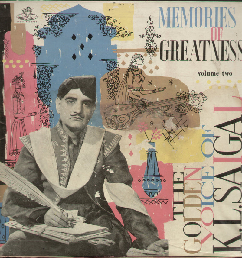 Memories of Greatness The Golden Voice of K L Saigal Vol. 2 — compilation LP vinyl record cover