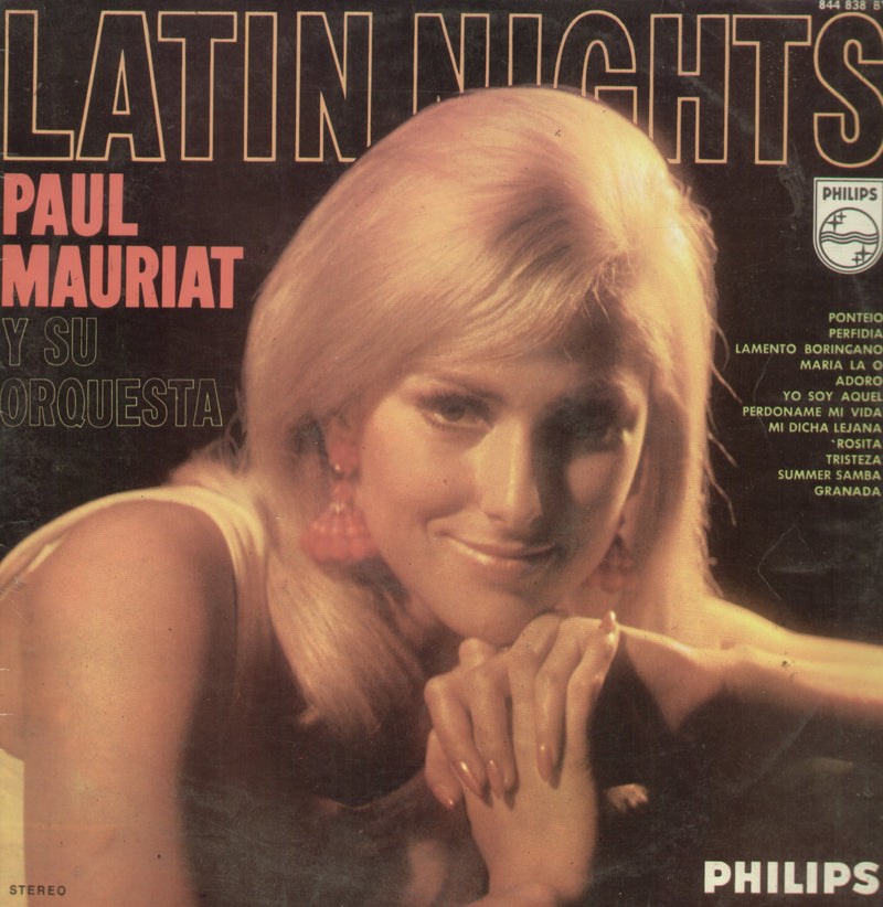 Latin Nights Paul Mauriat — LP vinyl record cover