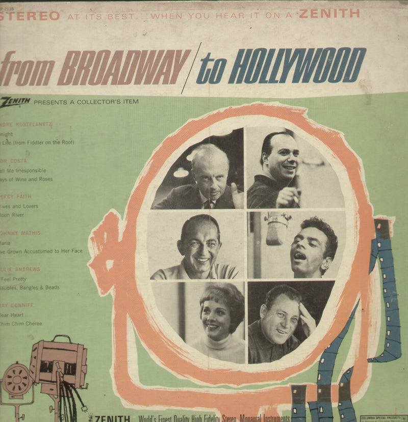 From Broadway To Hollywood — LP vinyl record cover