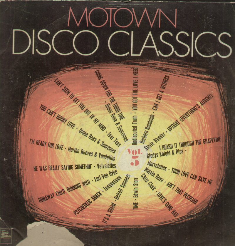 Motown Disco Classical Vol. 5 — Indian classical LP vinyl record cover