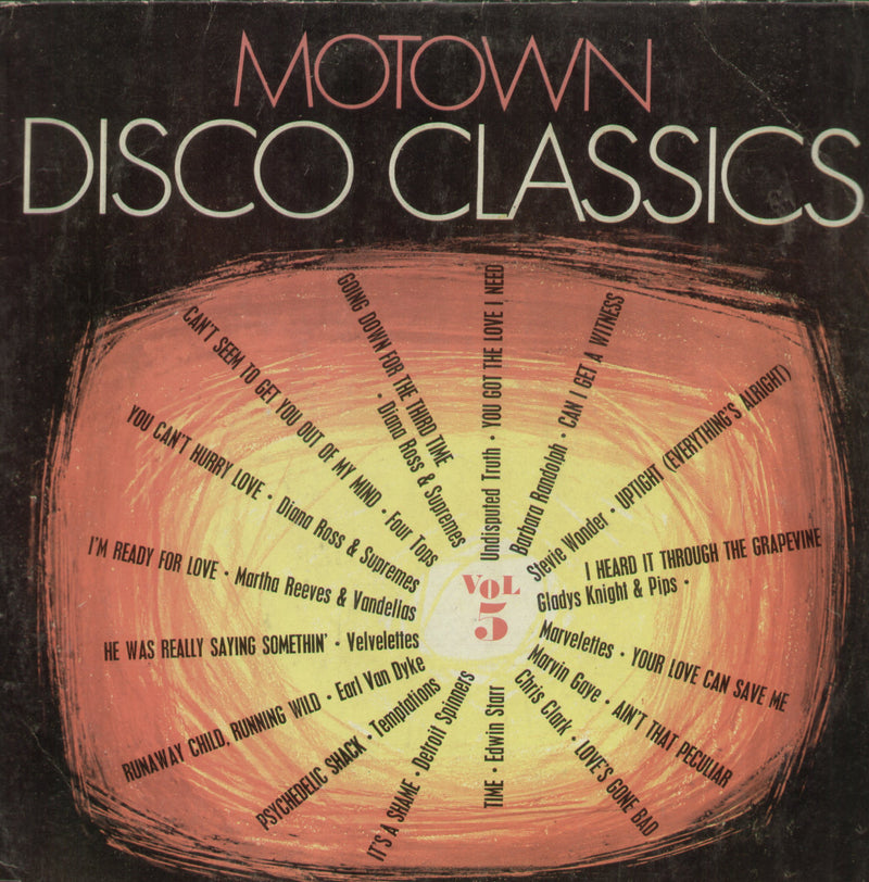 Motown Disco Classical Vol. 5 — Indian classical LP vinyl record cover