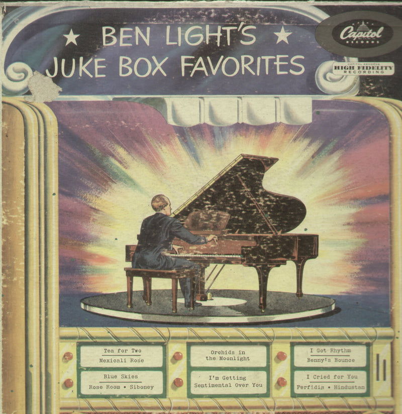 Ben Lights Juke Box Favorites — LP vinyl record cover