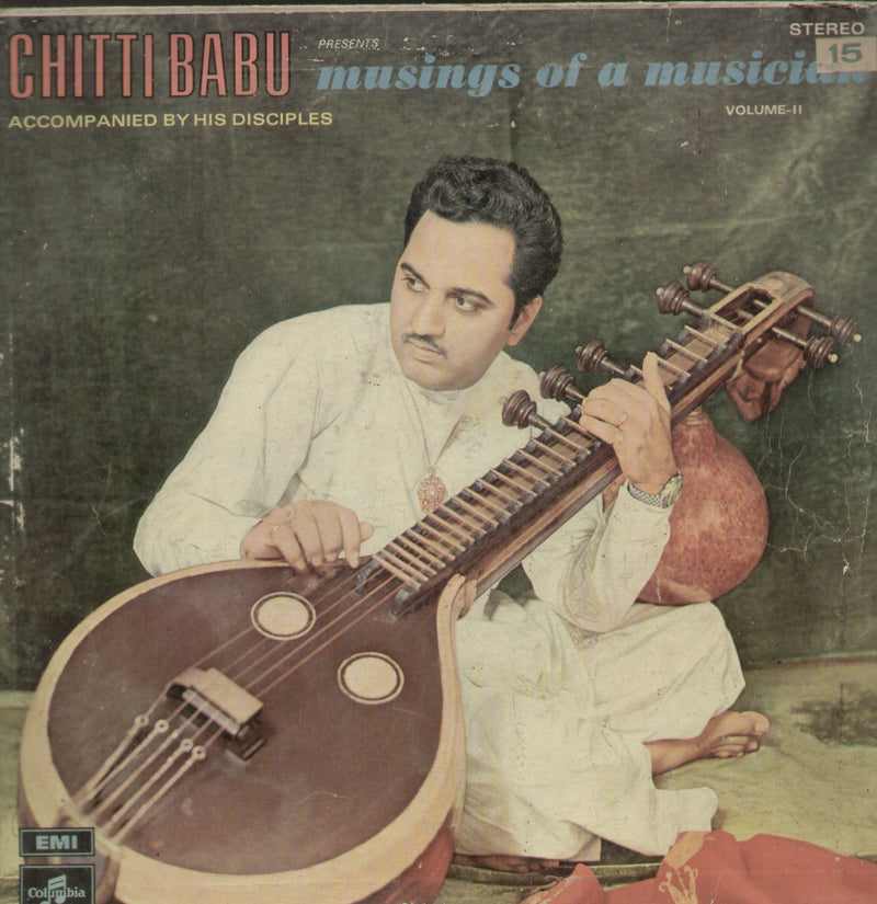 Chittibabu Musings of a Musician — Indian classical LP vinyl record cover