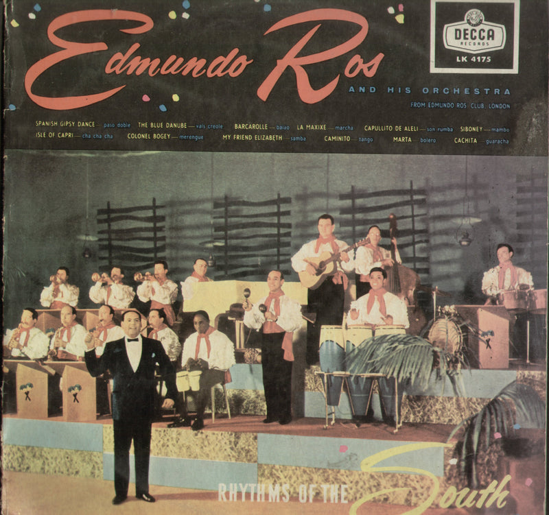 Edmundo Ros and His Orchestra Rhythms of The South — LP vinyl record cover