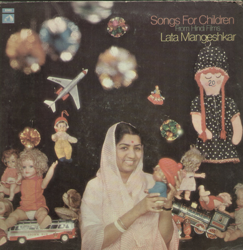 For Children From Hindi Films Lata Mangeshkar — Bollywood LP vinyl record cover