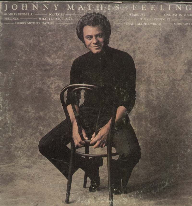 Johnny Mathis Feelings — LP vinyl record cover