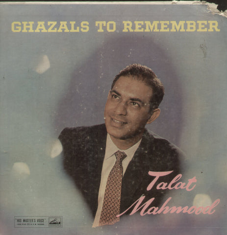 Ghazals To Remember Talat Mahmood - Compilations Bollywood Vinyl LP