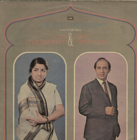 Duets To Remember From Hindi Films Lata Mangeshkar & Talat Mahmood - Hindi Bollywood Vinyl LP