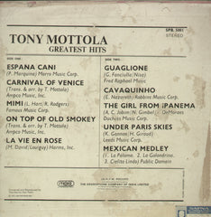 Greatest Hits Tony Mottola - English Bollywood Vinyl LP