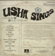 Usha Sings Love Story and Others Hits - Compilations Bollywood Vinyl LP