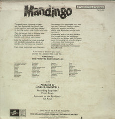 Mandingo The Primeval Rhythm of Life - English Bollywood Vinyl LP