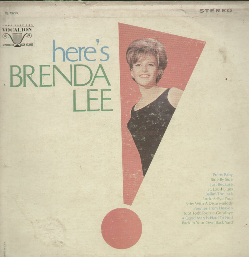 Here's Brenda Lee — LP vinyl record cover