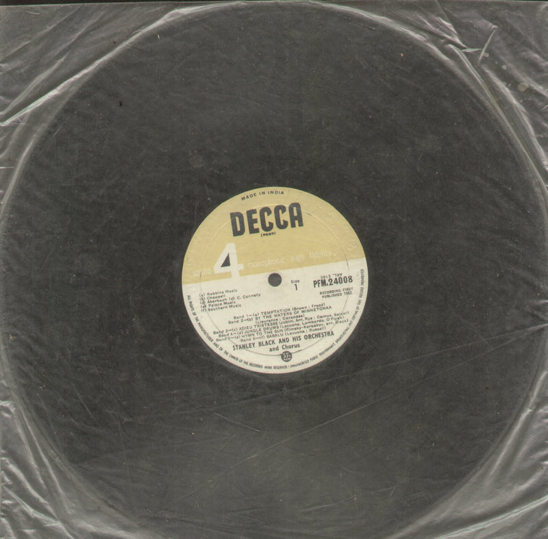 No Sleeve by Stanley Black and His Orchestra — LP vinyl record cover