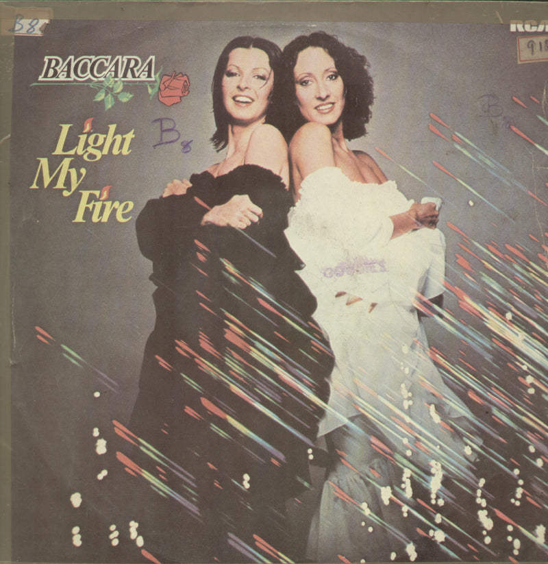 Baccara Light My Fire — LP vinyl record cover