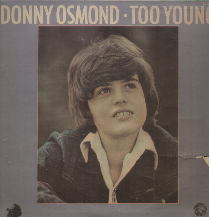 Donny Osmond Too Young — LP vinyl record cover
