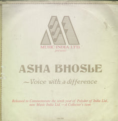 Asha Bhosle Voice With a Difference - Hindi Bollywood Vinyl LP