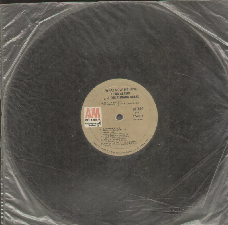 No Sleeve by What Now My Love Herb Alpert and The Tijuana Brass — LP vinyl record cover