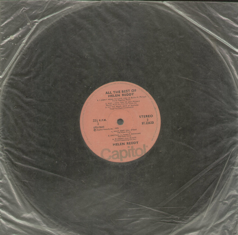 No Sleeve by All The Best of Helen Reddy — LP vinyl record cover