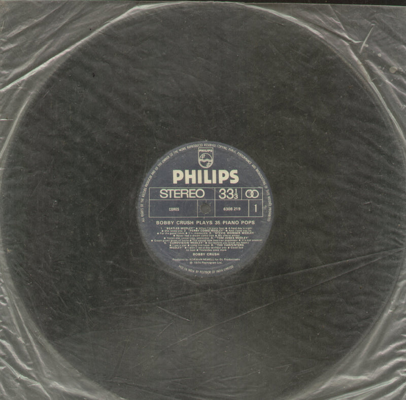 No Sleeve by Bobby Crush Plays 35 Piano Pops — pop LP vinyl record cover