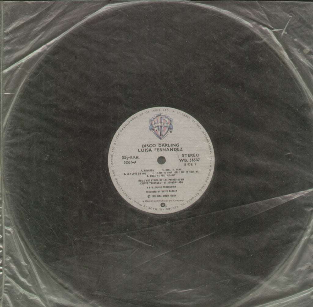 Disco Darling Luisa Fernandez - English Bollywood Vinyl LP - No Sleeve