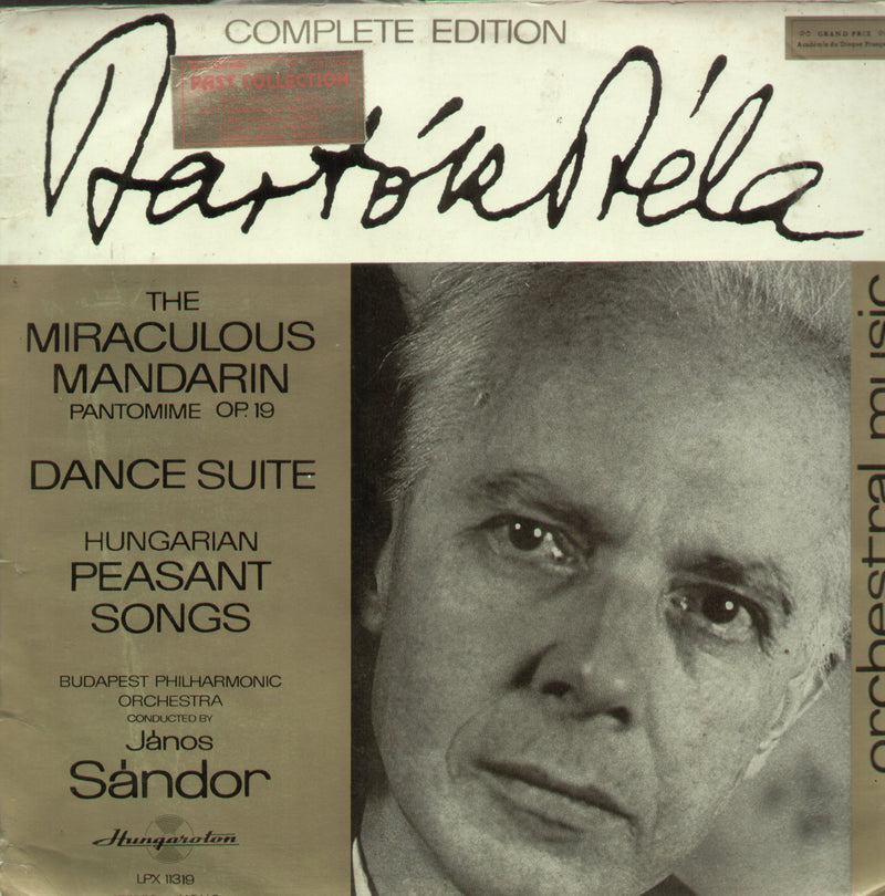 Bela Bartok The Miraculous Mandarin — LP vinyl record cover