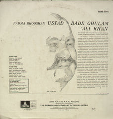 Padma Bhooshan Ustad Bade Ghulam Ali Khan - Classical Bollywood Vinyl LP