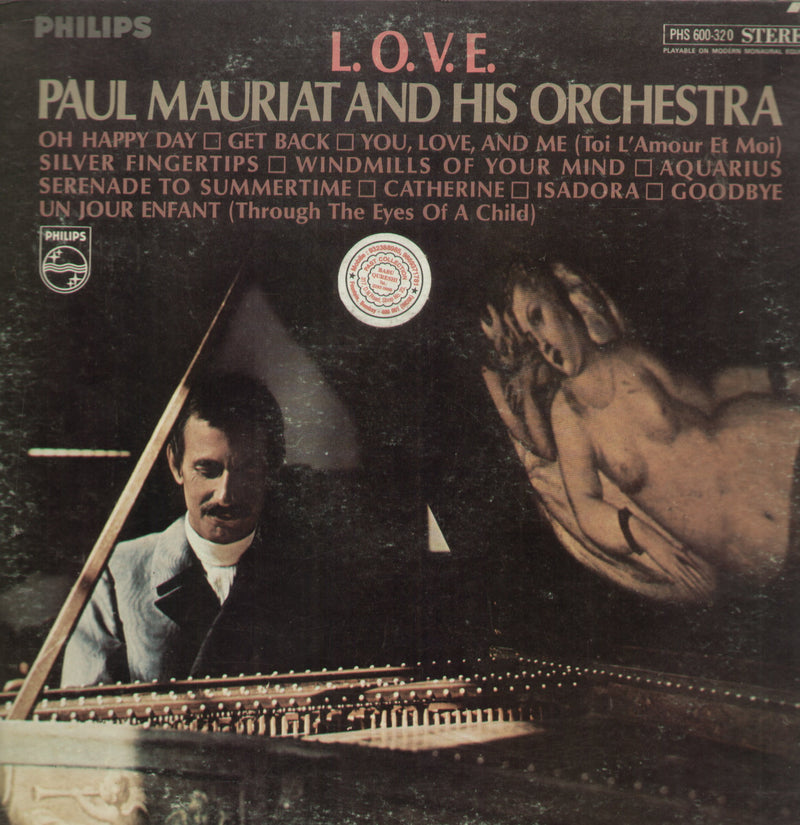 LOVE Paul Mauriat — LP vinyl record cover