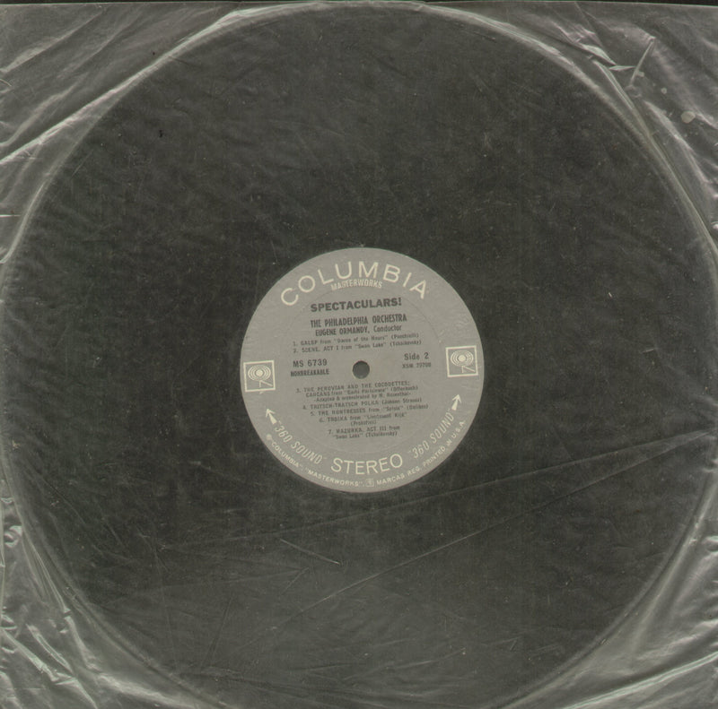 No Sleeve by Spectaculars The Philadelphia Orchestra — LP vinyl record cover