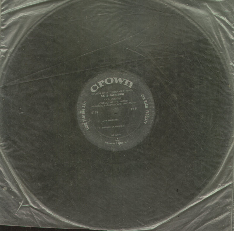 No Sleeve by Sounds Of A Thousand Strings Gaite Parisienne Karl Jergens — LP vinyl record cover