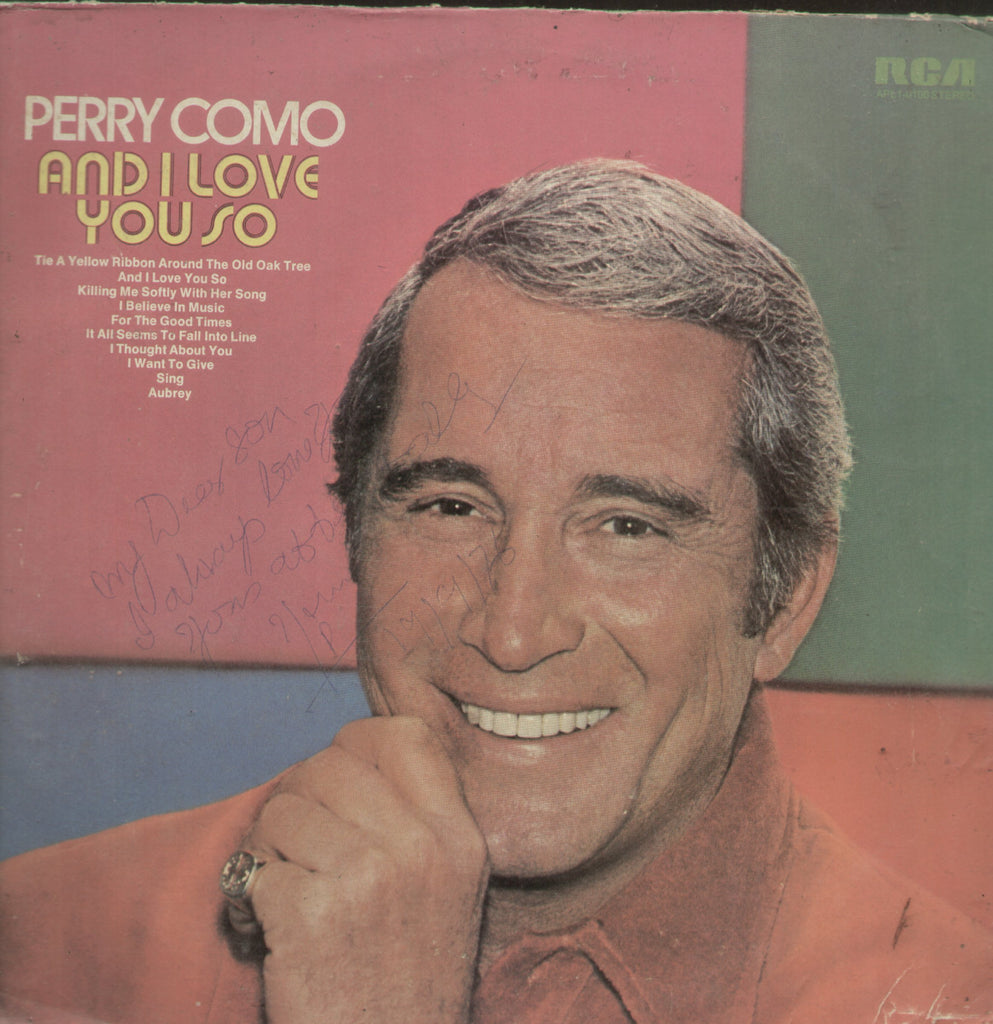 Perry Como And I Love You So - English Bollywood Vinyl LP