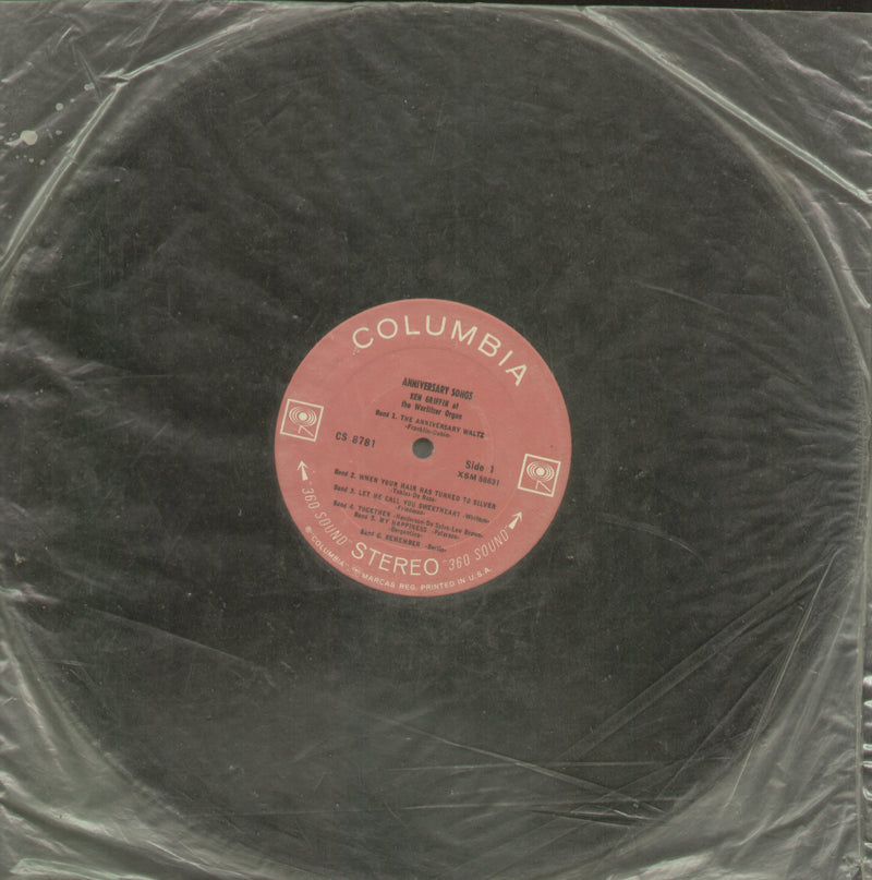 No Sleeve by Anniversary Songs Ken Griffin — LP vinyl record cover