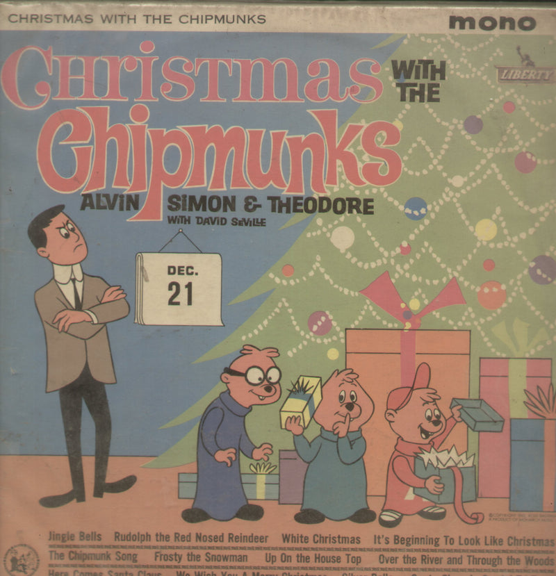Christmas Chipmunks — LP vinyl record cover
