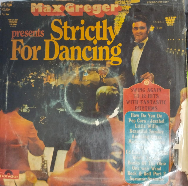 1973 by Max Greger Presents Strictly For Dancing — 1973 LP vinyl record cover