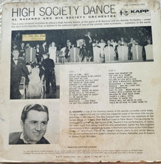 High Society Dance  AL Navarro And His Society  Orchestra - English Vinyl Record LP