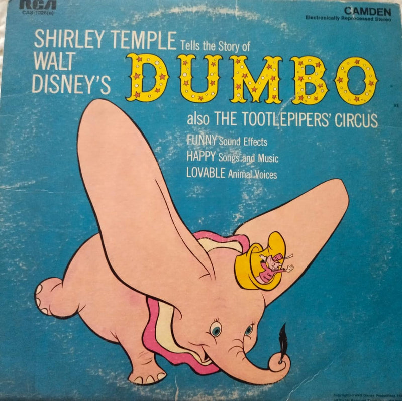 Shirley Temple Tells The Story Of Walts Disney Dumbo -1945 — 1945 LP vinyl record cover