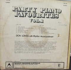 Party Piano Favourites  - English Vinyl Record Lp