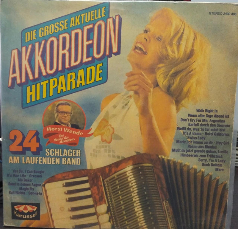 1977 by Die Crosse Aktuelle Akkordeon Hit Parade — 1977 LP vinyl record cover