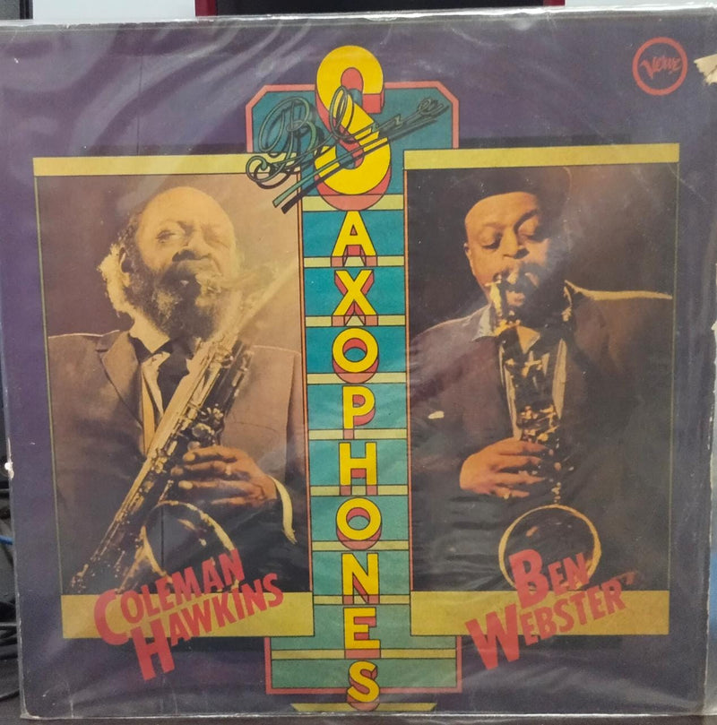 Blue Saxophones Coleman Hawkins Ben Webster -1959 — 1959 LP vinyl record cover