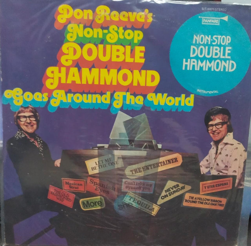 1975 by Don Reeves Nonstop Double Hammond Goes Around The World — 1975 LP vinyl record cover