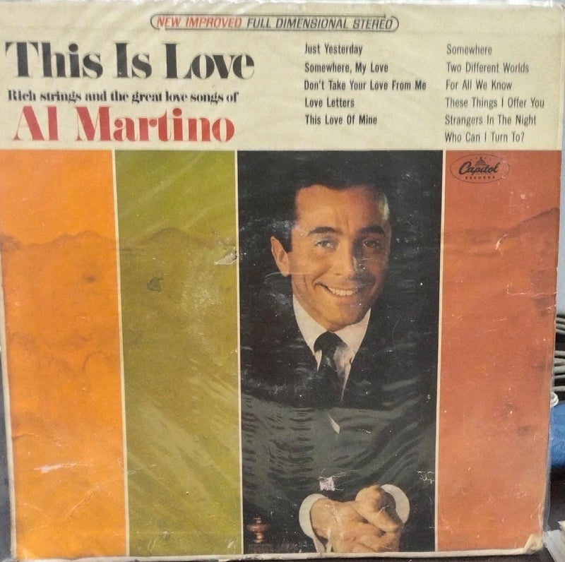1983 by This Is Love Rich Strings And The Great Love Songs Of Al Martino — 1983 LP vinyl record cover
